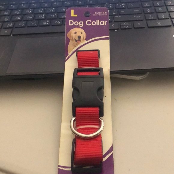 Large Red or Black Dog Collar New - Picture 1 of 4